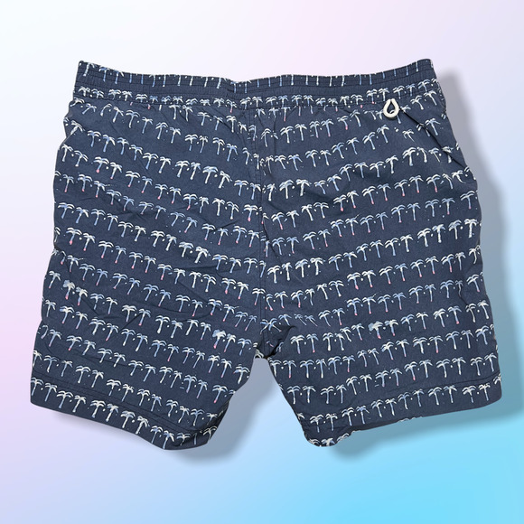 Tommy Hilfiger SIZE XXL Swim Trunks Shorts Blue Palm Trees Mesh Lining 38 - Picture 2 of 10